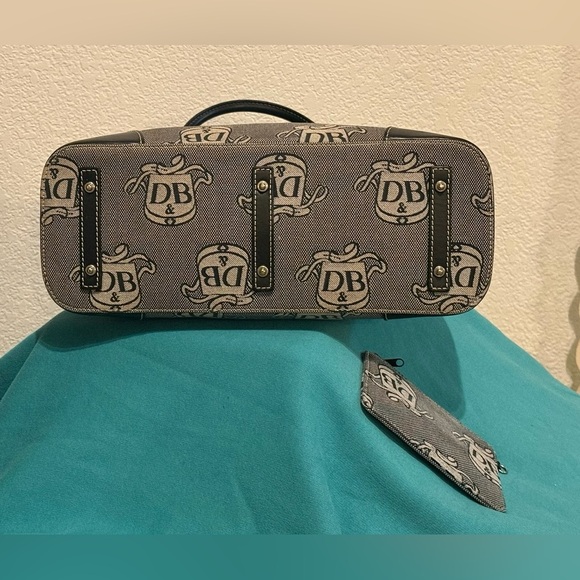 Dooney & Bourke Black and Gray Monogram Satchel - Picture 5 of 11